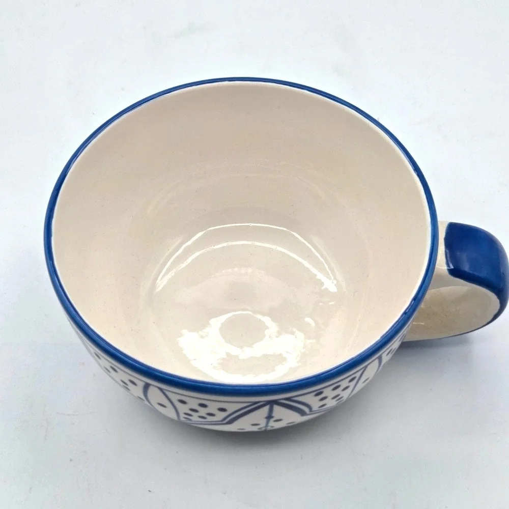 VINTAGE Moroccan Inspired TeaPot Tea For One 3 Piece Blue & White‎ - Thailand